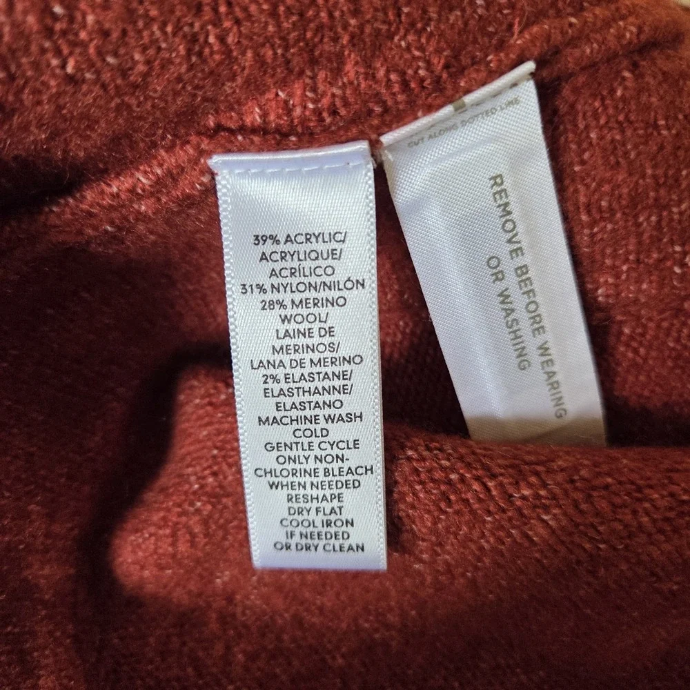 Loft sz S soft rust color long cardigan sweater NWT wool blend casual‎ cozy